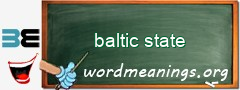 WordMeaning blackboard for baltic state